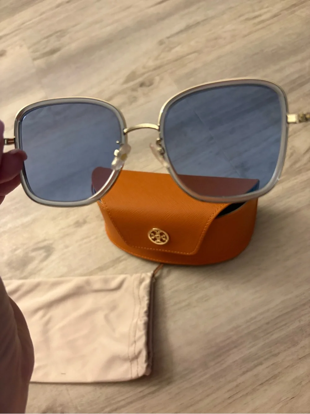 Tory Burch Blue Lens TY6101 Sunglasses With Case & Dust Cloth